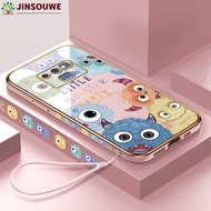 (มีสายคล้อง) Jinsouwe เคสมือถือสำหรับ Samsung Galaxy Note 9 Note 10ซองใส่โทรศัพท์ Lite สำหรับการ์ตูนเด็กหญิงเด็กชายมอนสเตอร์