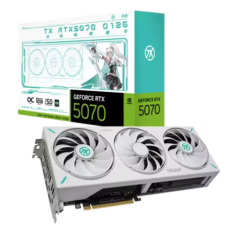 2025 TX-RTX5070-O12G GDDR7 OC RTX 5070 Desktop/Laptop GPU Video Card 12GB Memory Capacity White Trip