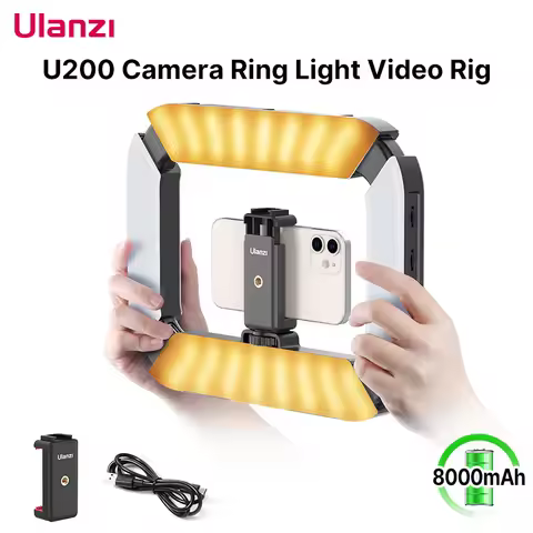 Ulanzi U-200 Ring Light Photography Led Video light BI-color Camera With phone clip cold shoe for Yo
