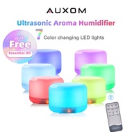 AUXOM Humidifier Aroma Terapi Diffuser 500ML+Essential Oil Remote Control 7 LED Light Air Purifier