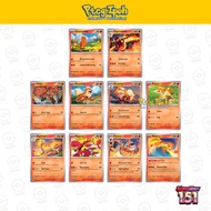 [Pokémon TCG] Pokemon 151: Charmander Charmeleon Vulpix Arcanine Rapidash Flareon Moltres