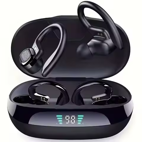 Wireless Earbuds Sport Bluetooth 5.3 Headphones with Noise Cancelling Mic 75H HiFi Stereo Over Ear B