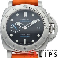 二手沛納海Submersible 42毫米腕錶PAM00973，附原廠錶盒和保固卡，不鏽鋼/橡膠錶帶，黑色，拋光處理，成色極佳。