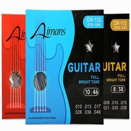 Electric Guitar Strings Guitar Strings Guitar Strings DR-110（08-38） Nickel Wound String Parts 6 PCS 