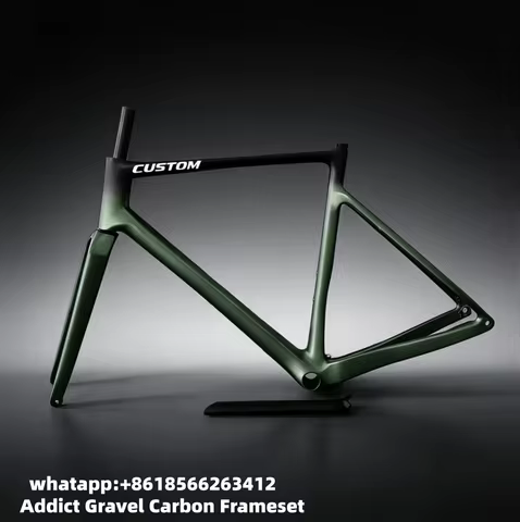 Hot Sale Lightweight Addict Gravel Disc Carbon Frameset Gravel Race Bike Frameset DIY Logo+Color