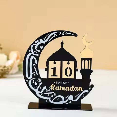 Ramadan Countdown Calendar Acrylic Ornaments Gifts Ramadan Decoration 2025 Eid Mubarak Ramadan Karee