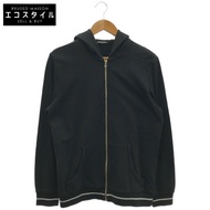 Balmain黑色棉質拉鍊連帽衫 16A [二手]