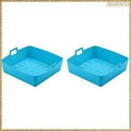 [K O G X] 2pcs 9In Square Large Silicone Air Fryer Liners Mold for  Air Fryer 6-8QT Reusable Airfrye