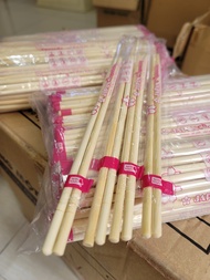 1 tải (1000 đôi) Đũa tre dùng 1 lần_tròn 6ly * 23cm_ BỌC màng opp xuất Nhật