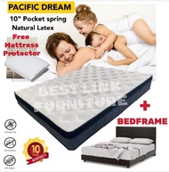 BEST LINK FURNITURE PACIFIC DREAM BED SET/BED PACKAGE/QUEEN SIZE DIVAN WITH 10 INCH POCKET SPRING MATTRESS