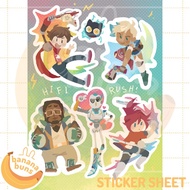Hi-Fi Rush / A5 Glitter Sticker Sheet / Chai, Peppermint, 808, Macaron, CNMN, Korsica