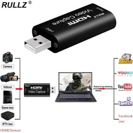 Mini 4K To USB 2.0 Video Capture Card USB3.0 1080p 60fps Game Grabber PC Live Streaming Recording Bo