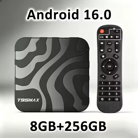 Android 16 Smart TV Box T95MAX Allwinner H618 8GB 256GB Dual Wifi6 BT5.4 8K HDR Video Google Assista