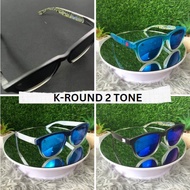 K-ROUND SUNGLASSES 2TONE FRAME LENS MIX COLOUR (UV400 PROTECTION) Cermin Mata / Siang Malam / Cermin