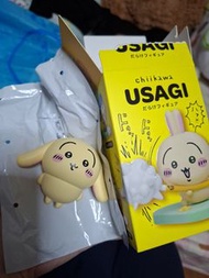 Chiikawa hk usagi 兔 膠公仔 figure 垂耳兔 香港 雲吞麵 紅白藍膠袋
