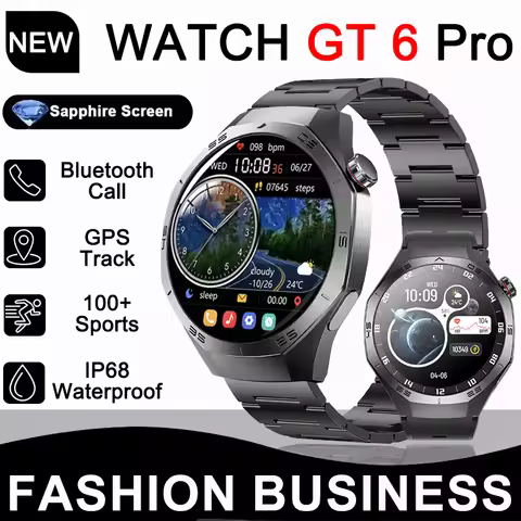 WATCH GT 6 Pro Smart Watch Men Watch 6 Pro 1.52" AMOLED HD Screen GPS Tracking Heart Rate Bluetooth 