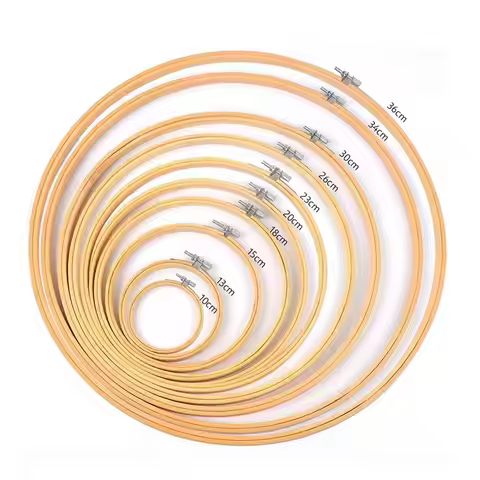 10-30CM Bamboo Frame Embroidery Hoop Ring DIY Needlecraft Stitch Machine Round Loop Hand Household S