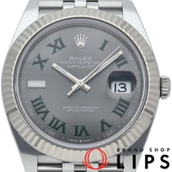 勞力士 Datejust 41 男士腕錶 Jubilee 錶帶 石板灰 羅馬數位時標 溫布頓 Datejust 41 126334 附原廠盒及保固卡 K18WG/SS 男士腕錶 石板灰 羅馬數位時標 