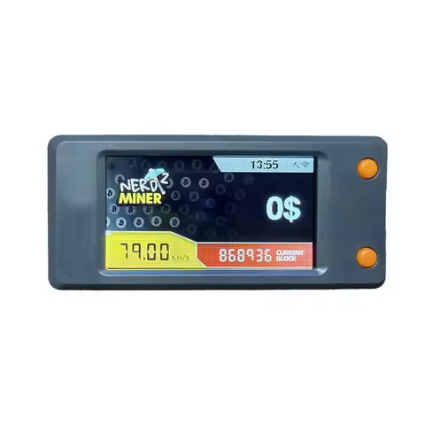 ABSJ-Nerdminer V2 Bitcoin Solo Lottery Miner 77KH/S With LCD Display BTC Miner ASIC Mining Silent Mi