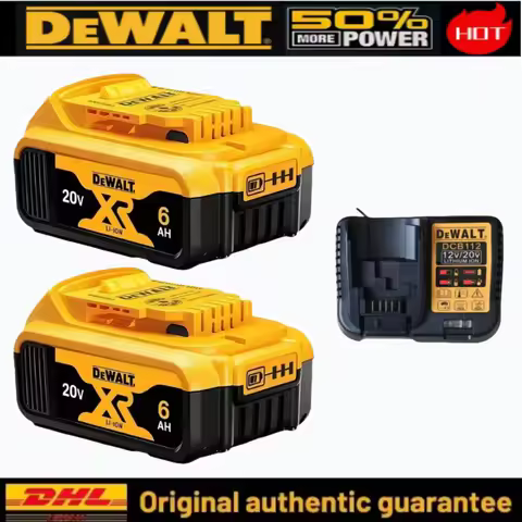 100% Genuine Dewalt 20V Battery, 5AH 6AH Rechargeable Lithium Ion Battery, Dewalt DCB200 Power Tool 