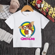 2026Gremlins Gizmo Children T-shirt  Cartoon Anime Children's Clothes Top Birthday Gift Summer Short