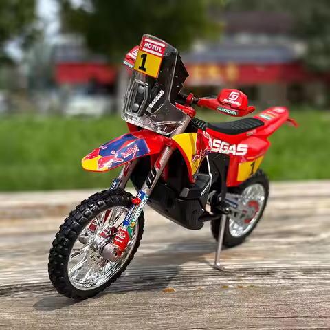 Bburago 1:18 GASGAS RX450F Dakar 2023 Die Cast Vehicles Collectible Motorcycle Model Toys