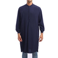 Muslim shirt menWISHE-Dagang Gaya Arab Bergaya dan Mudah Baju Lelaki Panjang Islam Jubah Panjang