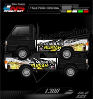 Stiker Bak Samping Pick Up L300 Stiker Vinyl Custom Stiker Variasi All Pick Up Carry / T120ss / Gran