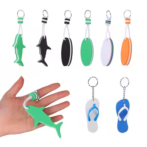EVA Sponge Fender Buoyant Ring Kayak Keychain Buckle Keyring Float Keys Sailing Buoyant Marine Fishi