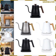 [szgrqkj1] Gooseneck Electric Kettle Portable Practical Stainless Steel Quick Heating 0.8L for Boil 