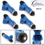 New 4PCS Dark Blue E25 E85 565cc Fuel Injectors For Subaru WRX/STI 16611-aa720 2.5L หัวฉีด