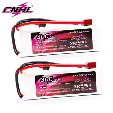 2pcs CNHL 2S 7.4V Lipo Battery 2200mAh 40C 70C With T Deans XT60 Plug for FPV Quadcopter Drone Airpl