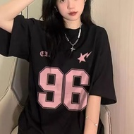 Vintage T-Shirt No. 96 Oversize Pink IN Sports Motif Number 96