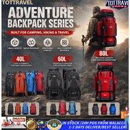 READY STOCK 80L60/40L BIG HIKING Bag Waterproof Travel Bag beg Outdoor Backpack Daypack Beg Fishing 