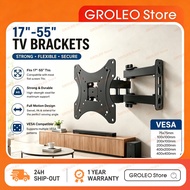 GROLEO 17-55 Inch TV Brackets Universal TV Stand Swivel Tilt LED TV Wall Extend Cantilever Rack