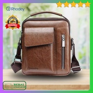 Tas Selempang Pria Rhodey Messenger Bag PU Leather 8602