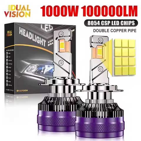 K7C H7 H4 H11 LED Canbus Headlights 100000LM 1000W Super Bright H1 HB3 9005 6000K H8 HB4 9006 H9 901