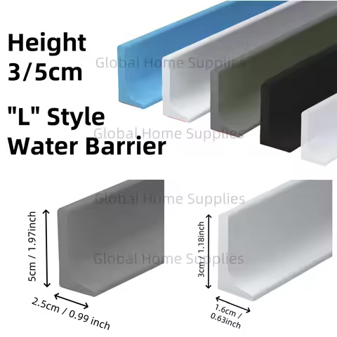 Shower Threshold Water Guard Dam Bottom Seal for Bathroom Glass Shower Door Strip Dry and Wet Separa