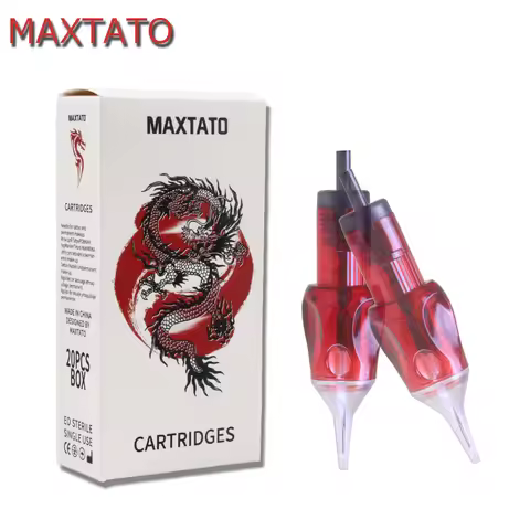 MAXTATO 20Pcs 0503RL/0603RL/0803RL Safety Tattoo Needle SMP Tattoo Cartridge Needle Semi Permanent m