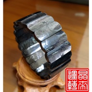 [Jinglai Run] Gold Luck Stone Hand Row 96.1g 28.9mm Circumference 19.5cm Purple Silver Line Casino F