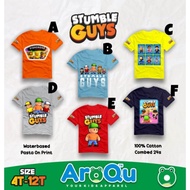 AroQu T-Shirt Boy STUMBLE GUYS series size 4-12 T aroqu stumble guys