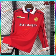 Manchester United Retro 1998/1999 Long Sleeve Football Jersey BECKHAM Home