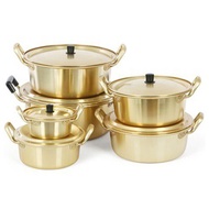Korean Ramen Pot With Cover / Korean Yellow Pot / Famous Korean Pot / Korean Street Vendor Pot (Doub