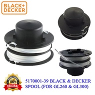 (1 PCS) RS300 BLACK & DECKER SPOOL & LINE - 5170001-39 FOR GL300 / GL260 GRASS TRIMMER GRASS CUTTING