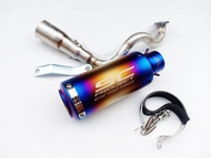 ชุดท่อ Scoopy i  ชุดท่อ Zoomer X  ท่อscoopy i  ท่อzoomer x+ปลายท่อเอสซีสีรุ้งยาว 9.5นิ้ว