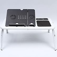 WZHZJ Folding Laptop Desk Adjustable Computer Table Stand Table Cooling Fan Tray for Bed Sofa Notebook for Computer Table (Color : A)