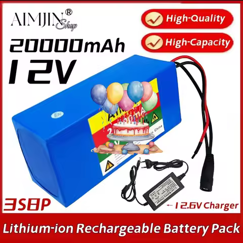 18650 Lithium ion 3s8p 12V 20Ah Battery Pack Rechargeable Battery Protection Board 20000mAh Large Ca
