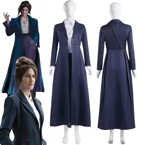 Agatha Harkness Witch Agatha TV Csplay Costume Uniform Wig Trench Shirt Pants Necklace Suit Hallowee