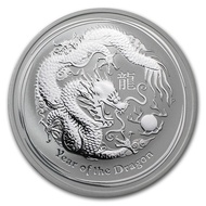 2012 Perth Mint Australia Lunar Dragon 1 oz .999 Silver Coin BU (Series II) 1oz