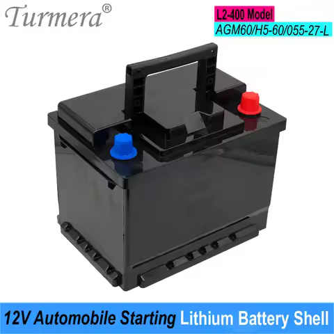 Turmera 12V Automobile Starting Lithium Batteries Shell Car Battery Box for L2-400 Series AGM-60 H5-